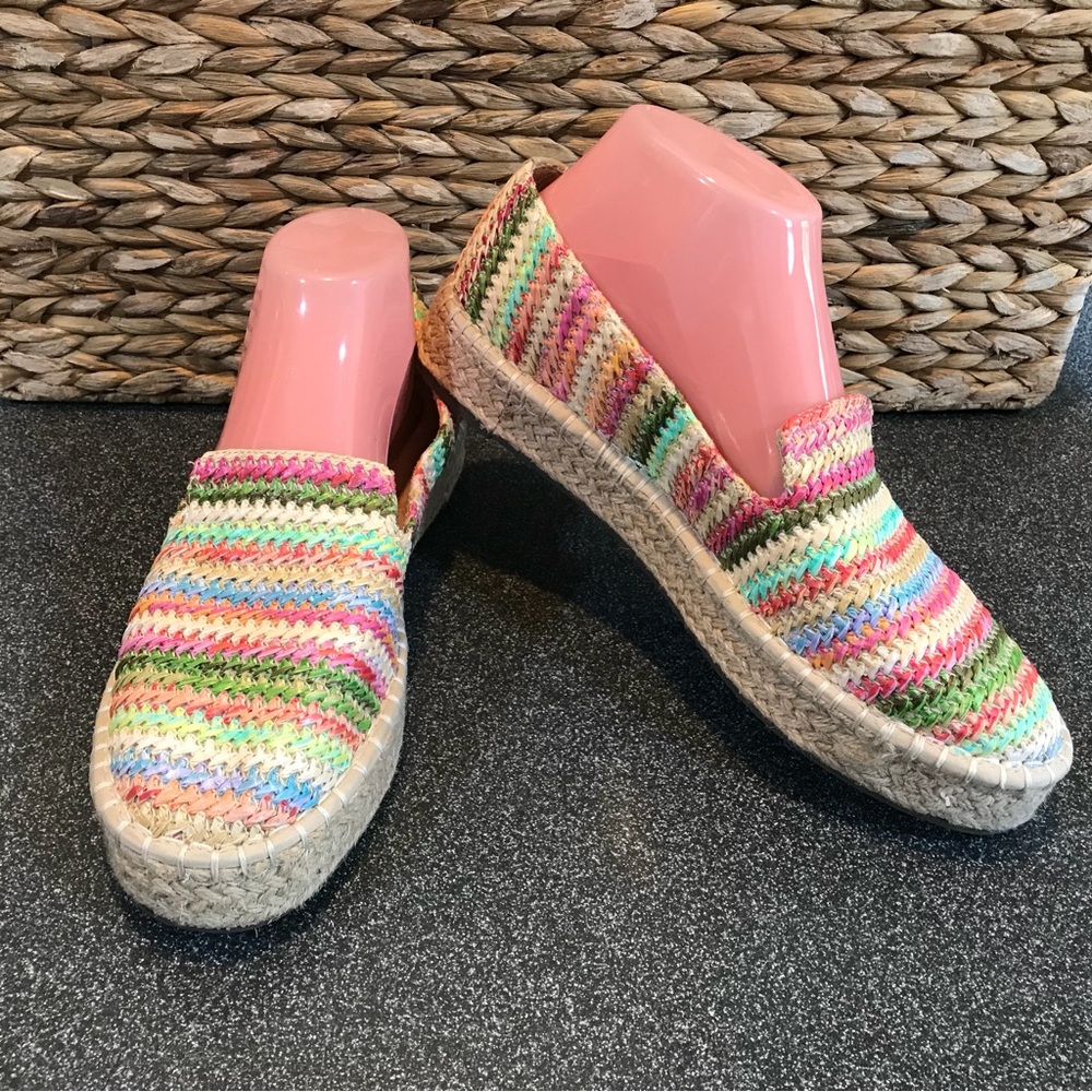 Joie Cara Colorful Raffia Espadrille Slip-on Shoes